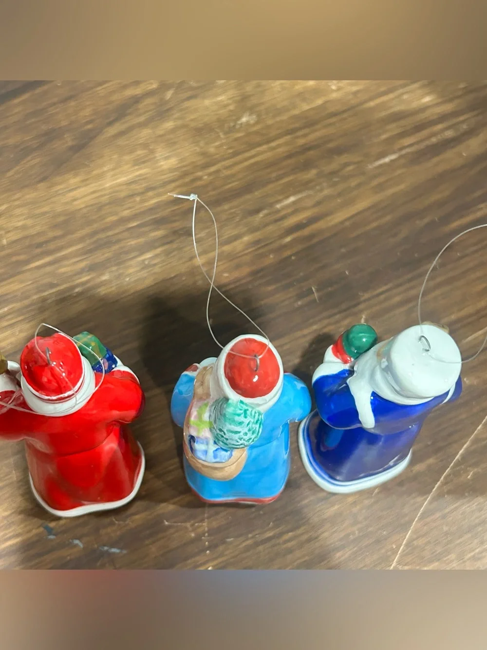 3 Crate and Barrel Around the World Santa Ornaments-2014 Greece, Russia & Norway